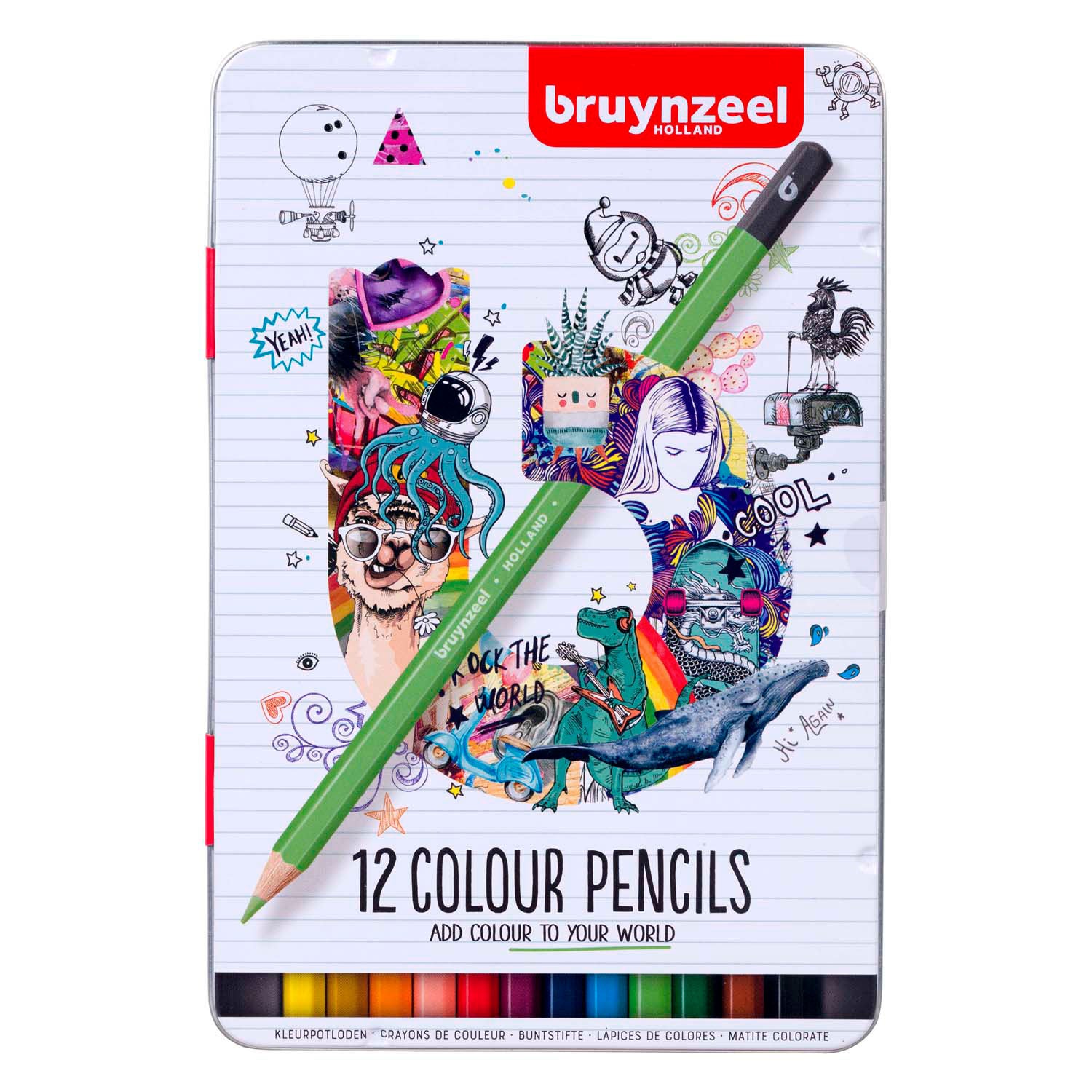 Bruynzeelfarbene Stifte können, 12 Farben