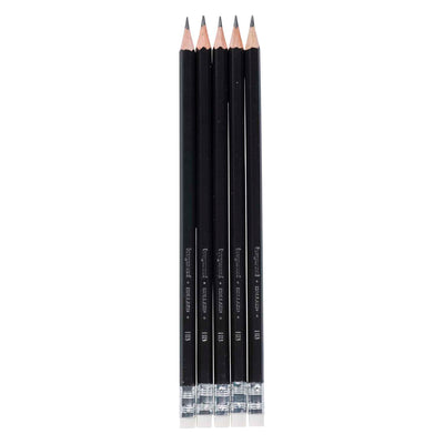 Bruynzeel Graphit -Bleistift -Set, 5 HB -Stifte mit Gummi