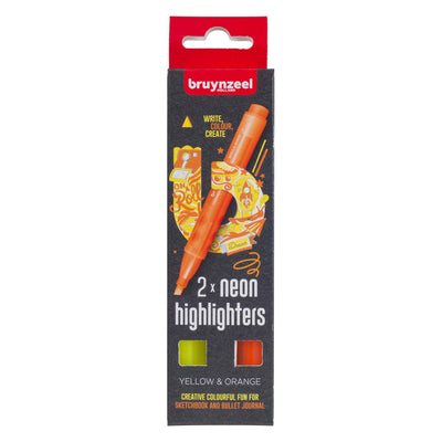 Bruynzeel -Markierungsstifte Set 2 Farben - Gelb und Orange