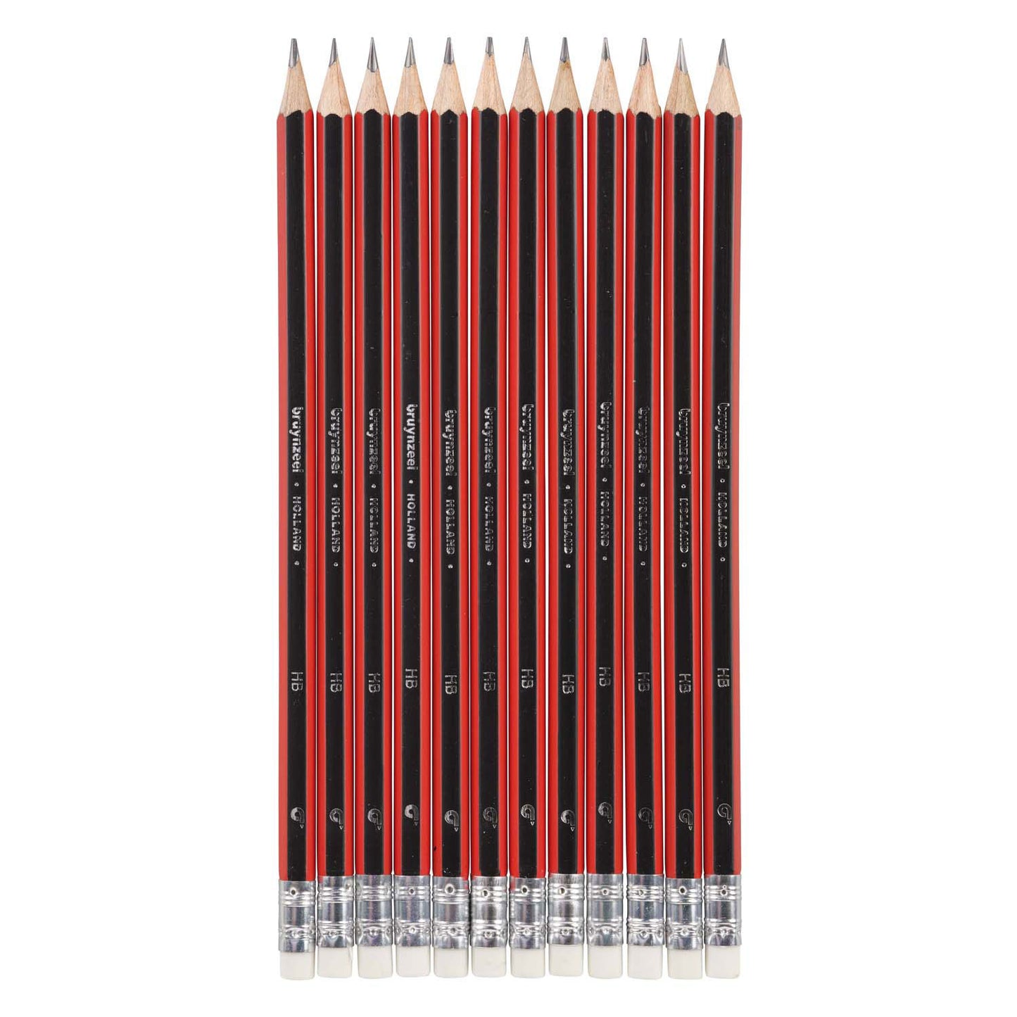 Bruynzeel HB Schwarz-Rot und Gummi-Graphitstift
