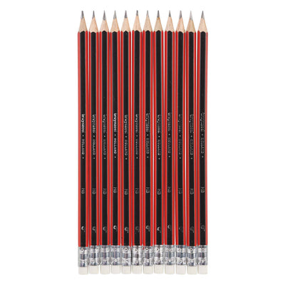 Bruynzeel HB Schwarz-Rot und Gummi-Graphitstift