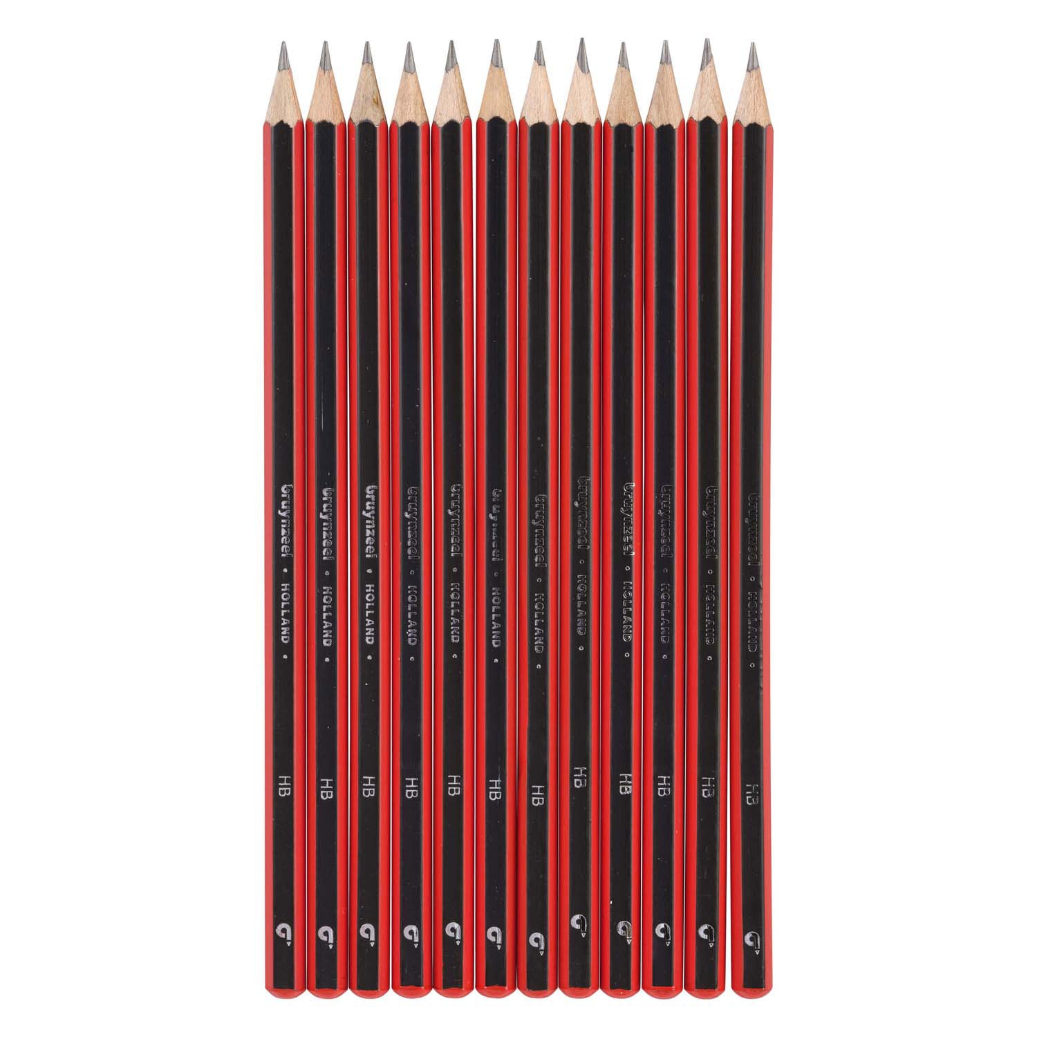 Bruynzeel Hb Graphitstift schwarz rot