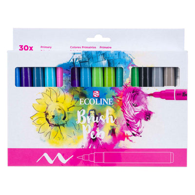 Bruynzeel Ecoline Pinselstift Set Primär, 30 Farben