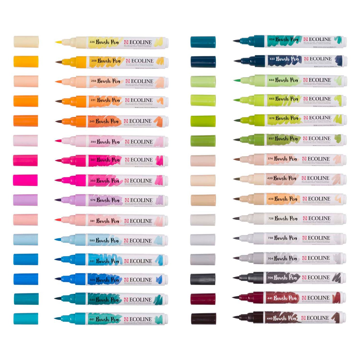 Bruynzeel Ecoline Pinselstift Set zusätzliche, 30 Farben