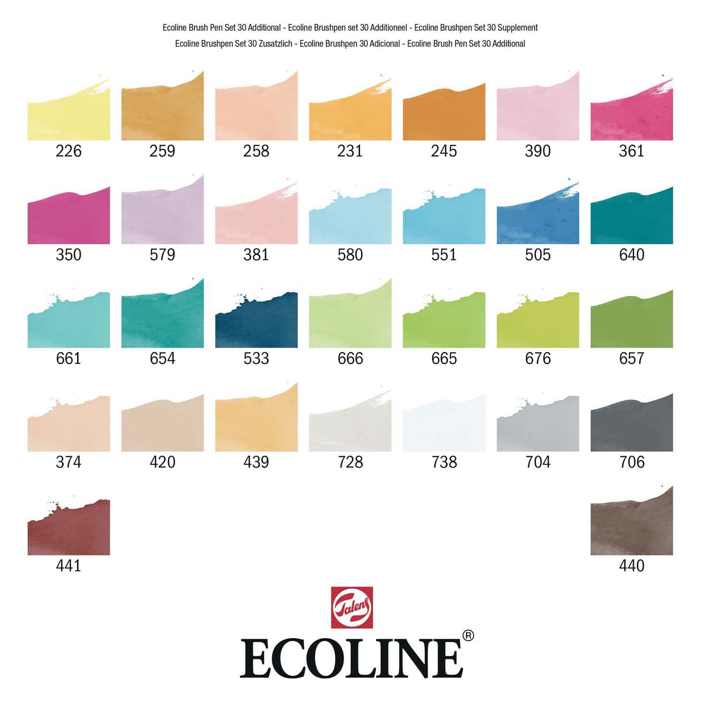 Bruynzeel Ecoline Pinselstift Set zusätzliche, 30 Farben