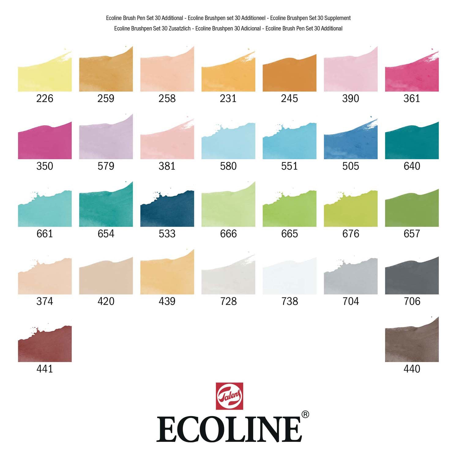 Bruynzeel Ecoline Pinselstift Set zusätzliche, 30 Farben