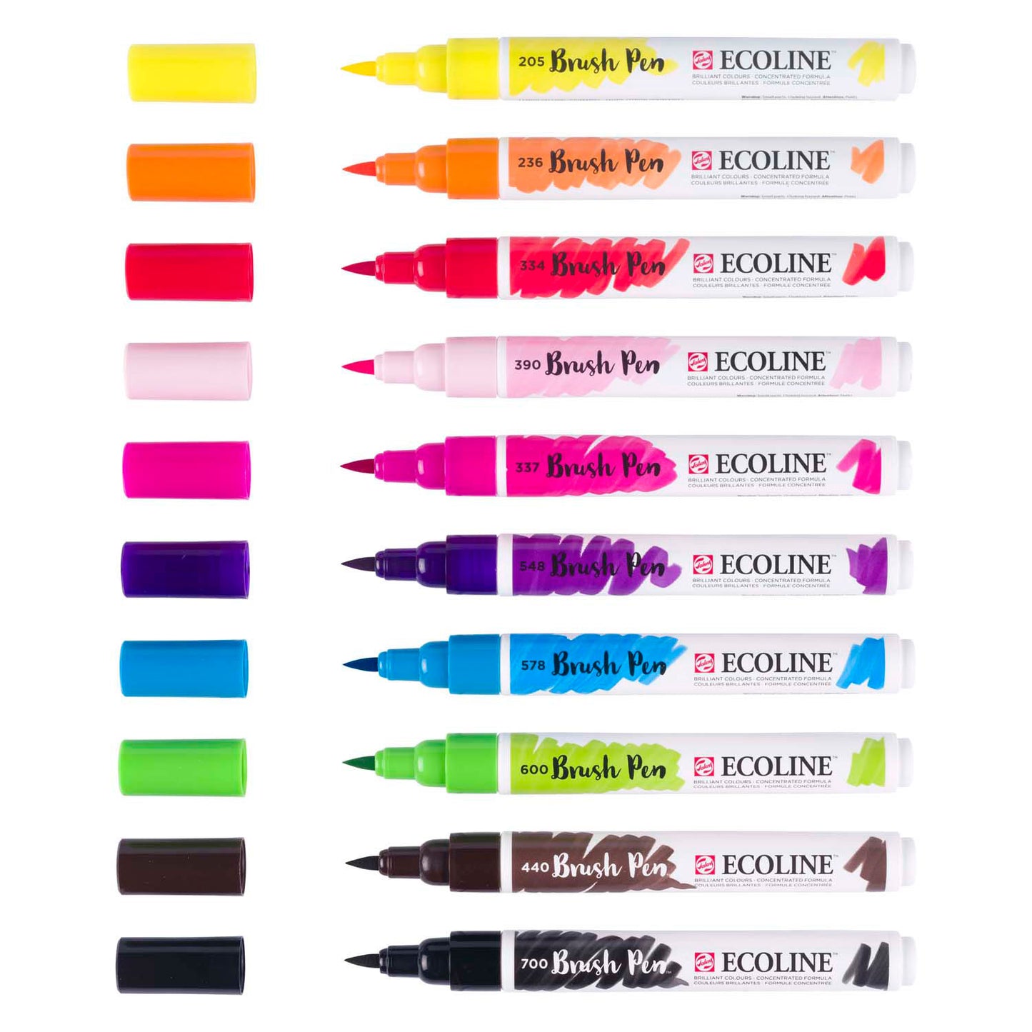 Bruynzeel Ecoline Pinselstift Set klar, 10 Farben