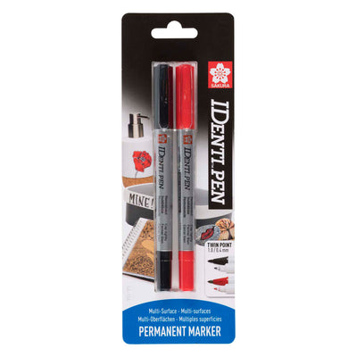 Sakura Identi Pen Blister Package Black Red 2 Stücke