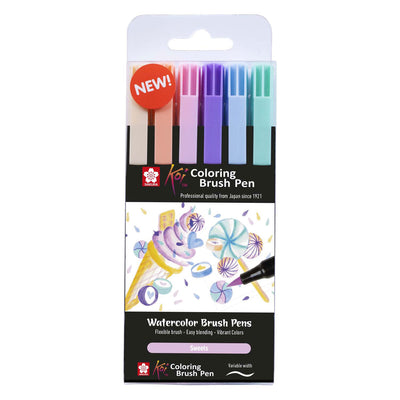 Sakura Koi Malvorlagen Pinsel Stift Set Süßigkeiten, 6 Farben