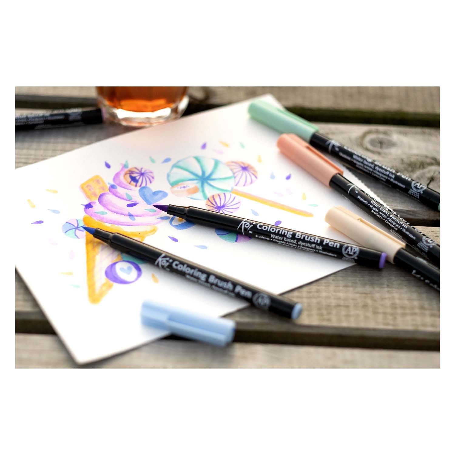 Sakura Koi Malvorlagen Pinsel Stift Set Süßigkeiten, 6 Farben