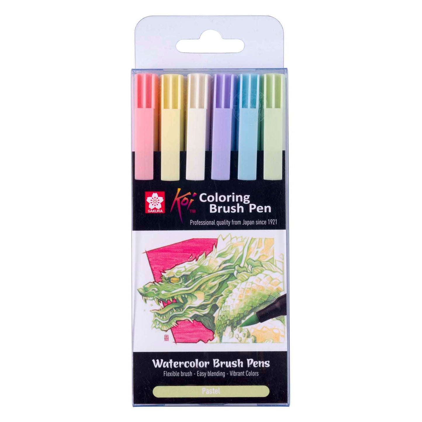 Sakura Koi Malvorlagen Pinsel Set Pastell, 6 Farben