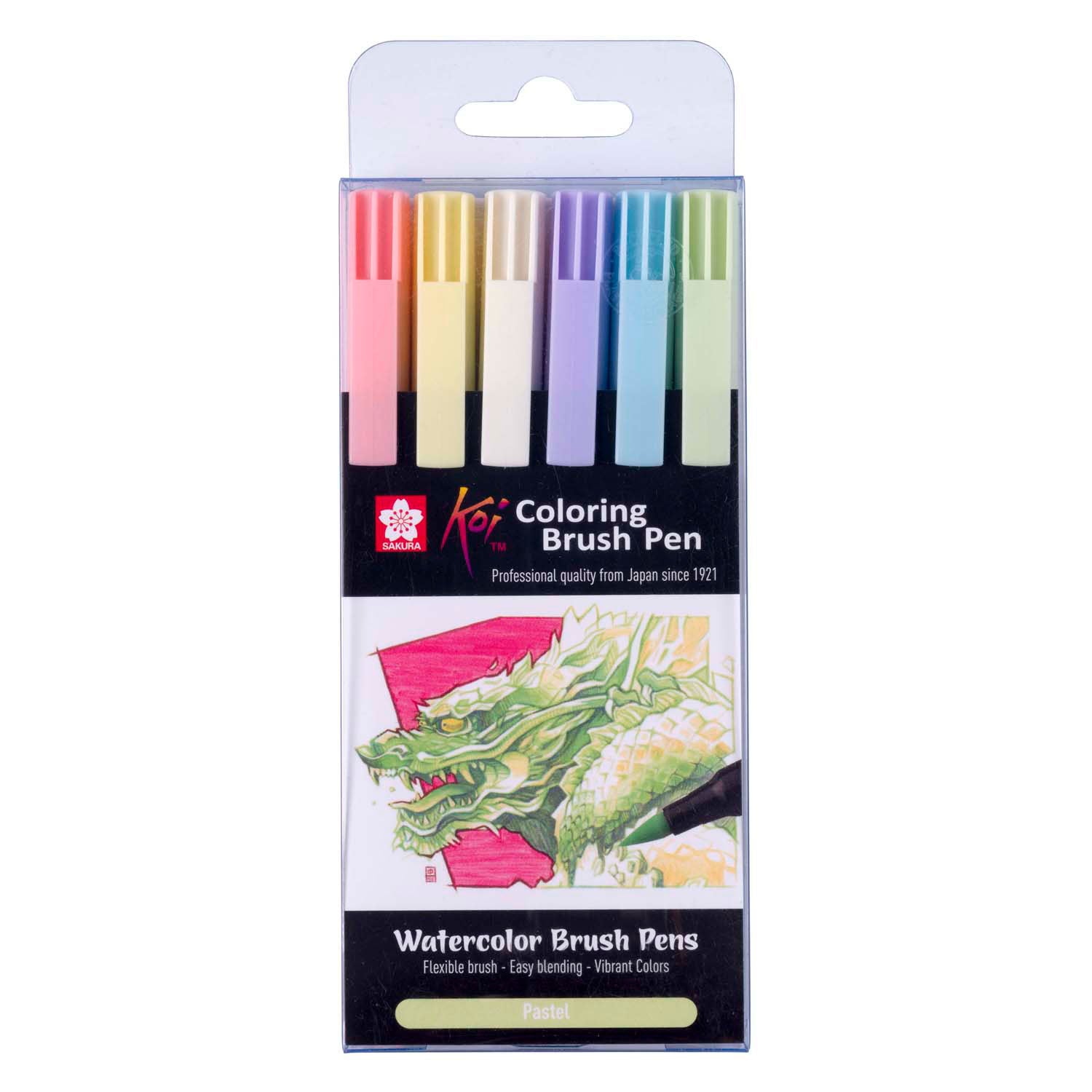 Sakura Koi Malvorlagen Pinsel Set Pastell, 6 Farben
