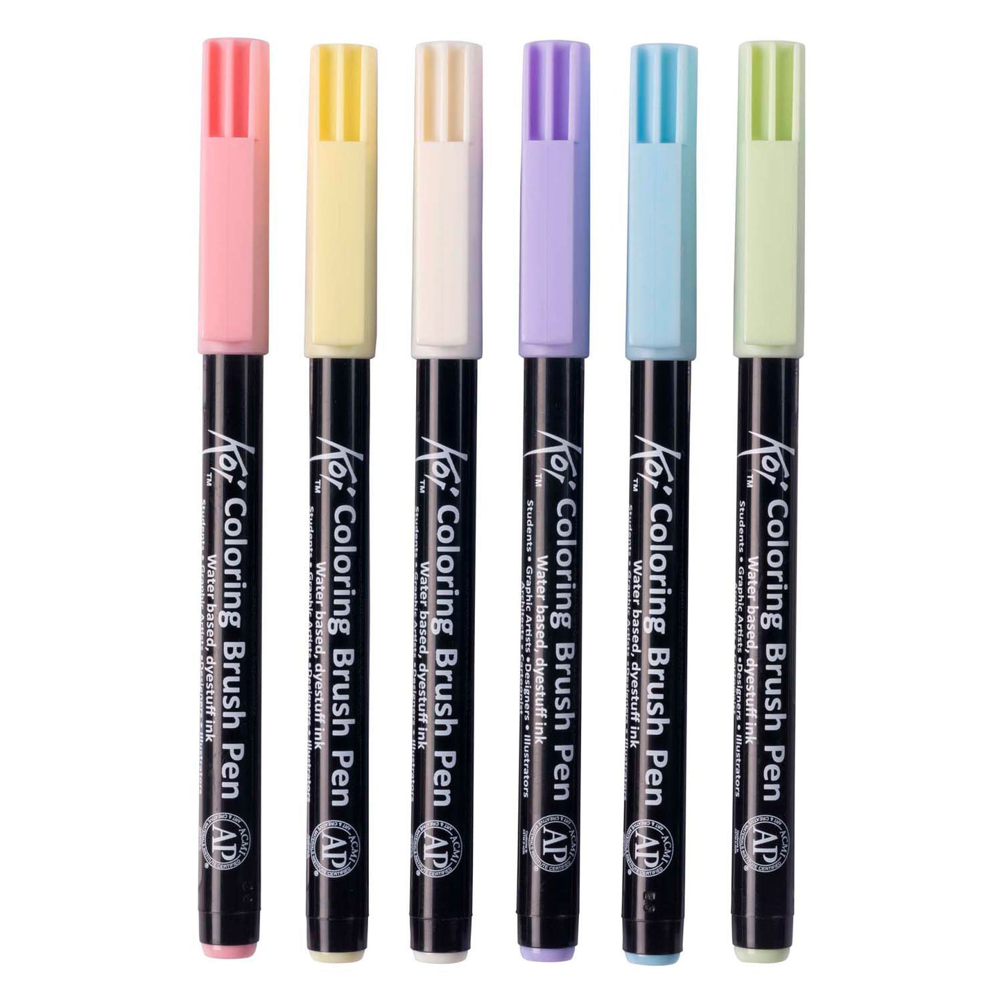 Sakura Koi Malvorlagen Pinsel Set Pastell, 6 Farben