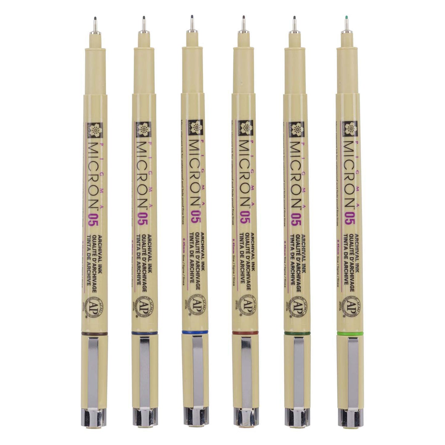 Sakura Pigma Micron 05 Beutel mit 6 Erdfarben