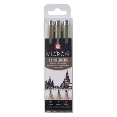 Sakura Pigma Micron Endui 3 Fineliner schwarz 08-10-12 breit