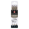 Sakura Pigma Micron 05 Fineliner Set, 3 Stifte, schwarz grau
