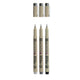 Sakura Pigma Micron 05 Fineliner Set, 3 Stifte, schwarz grau