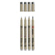 Sakura Pigma Micron Fineliner Set, 4 Größen, hellkühlendes Grau