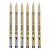 Sakura Pigma Micron Beutel 6 Fineliner Schwarz