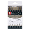 Sakura Pigma Micron Fineliner Set 8 Stift. (hell) Kühlung grau