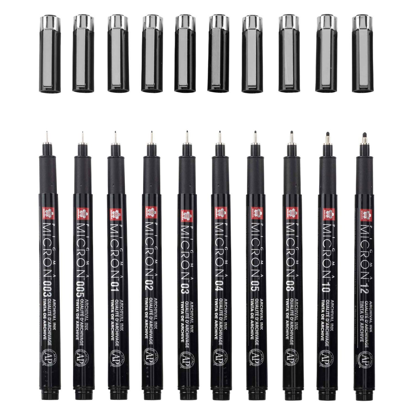 Sakura Pigma Micron Black Edition Set und kostenlose Pole, 10st