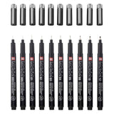 Sakura Pigma Micron Black Edition Set und kostenlose Pole, 10st - afbeelding 1