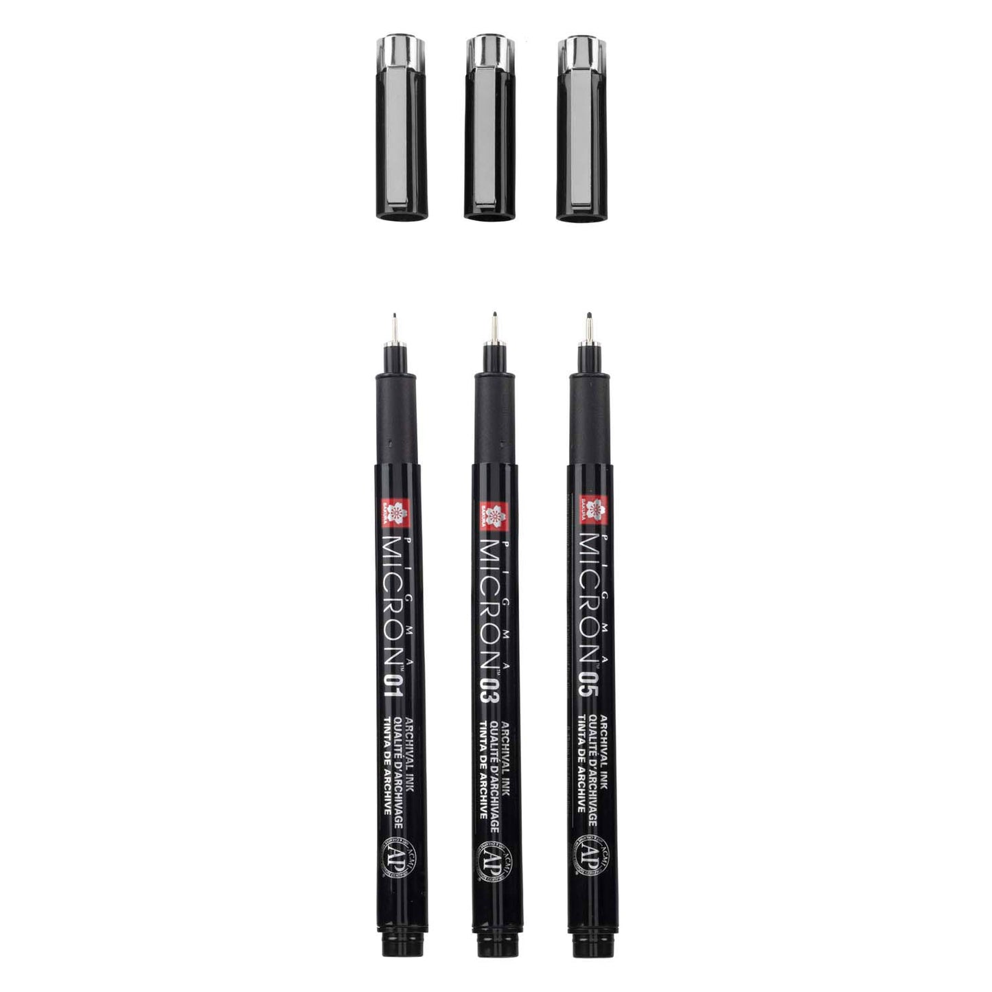 Sakura Pigma Micron Black Edition Set und kostenlose Pole, 3st
