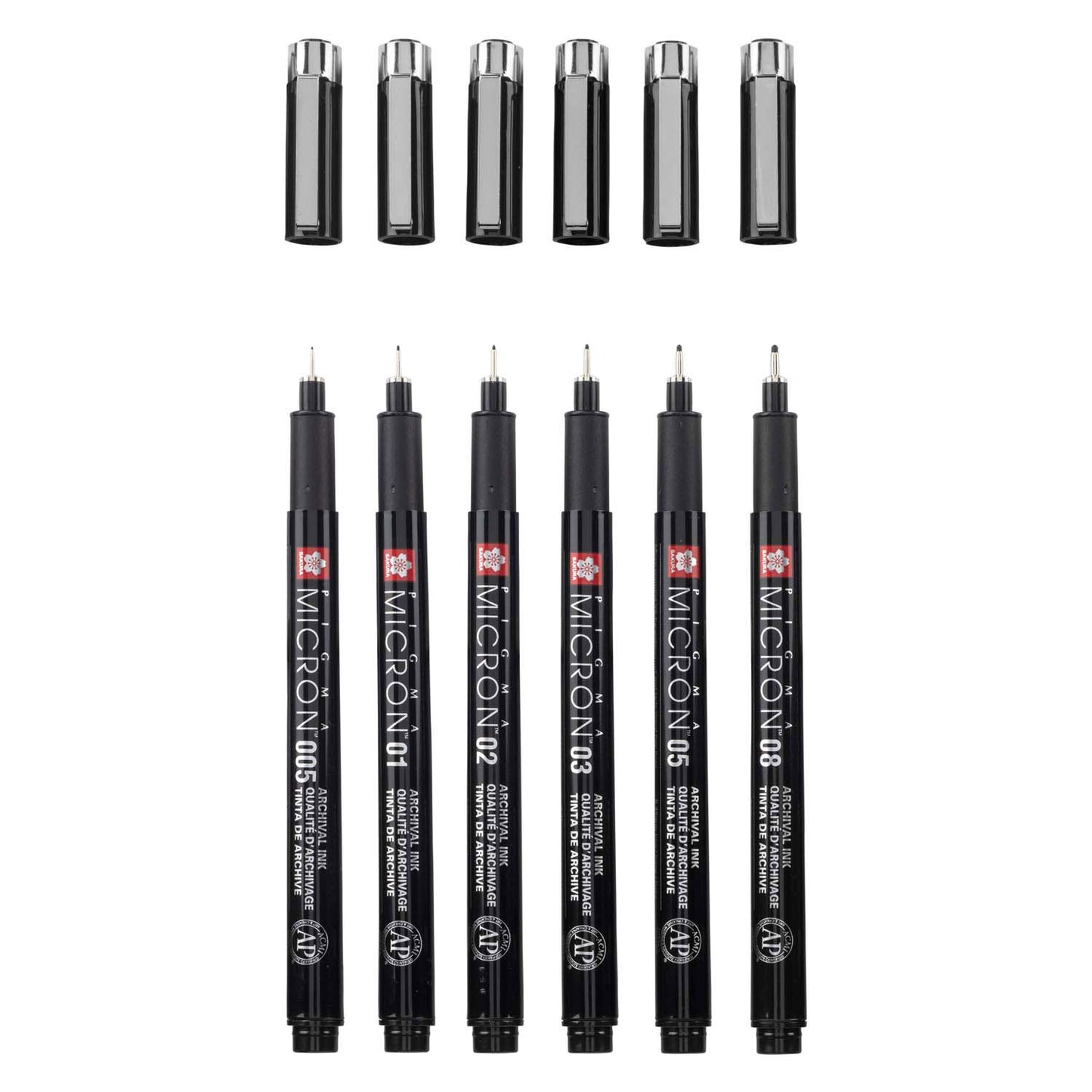 Sakura Pigma Micron Black Edition Set und kostenlose Pole, 6st