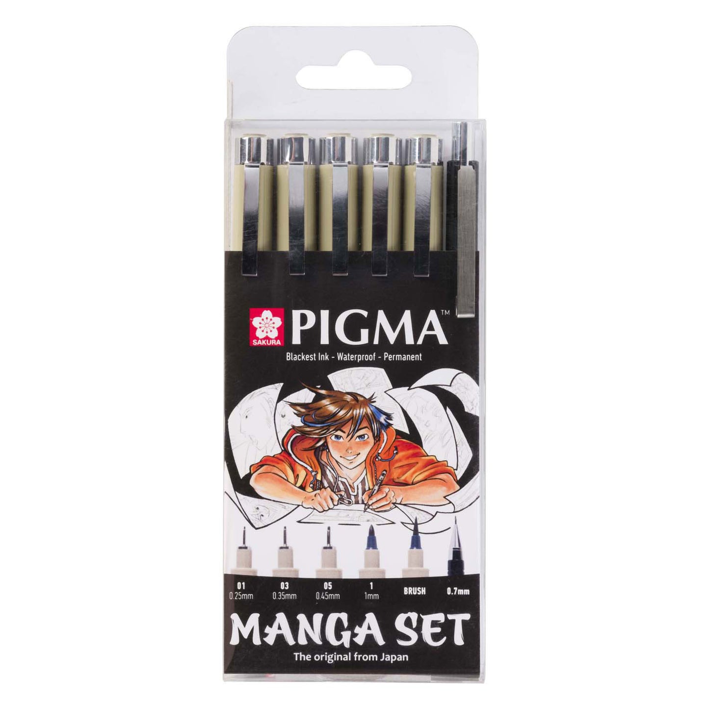 Sakura einzigartige Mangasammlung von 6 Pigma Micron