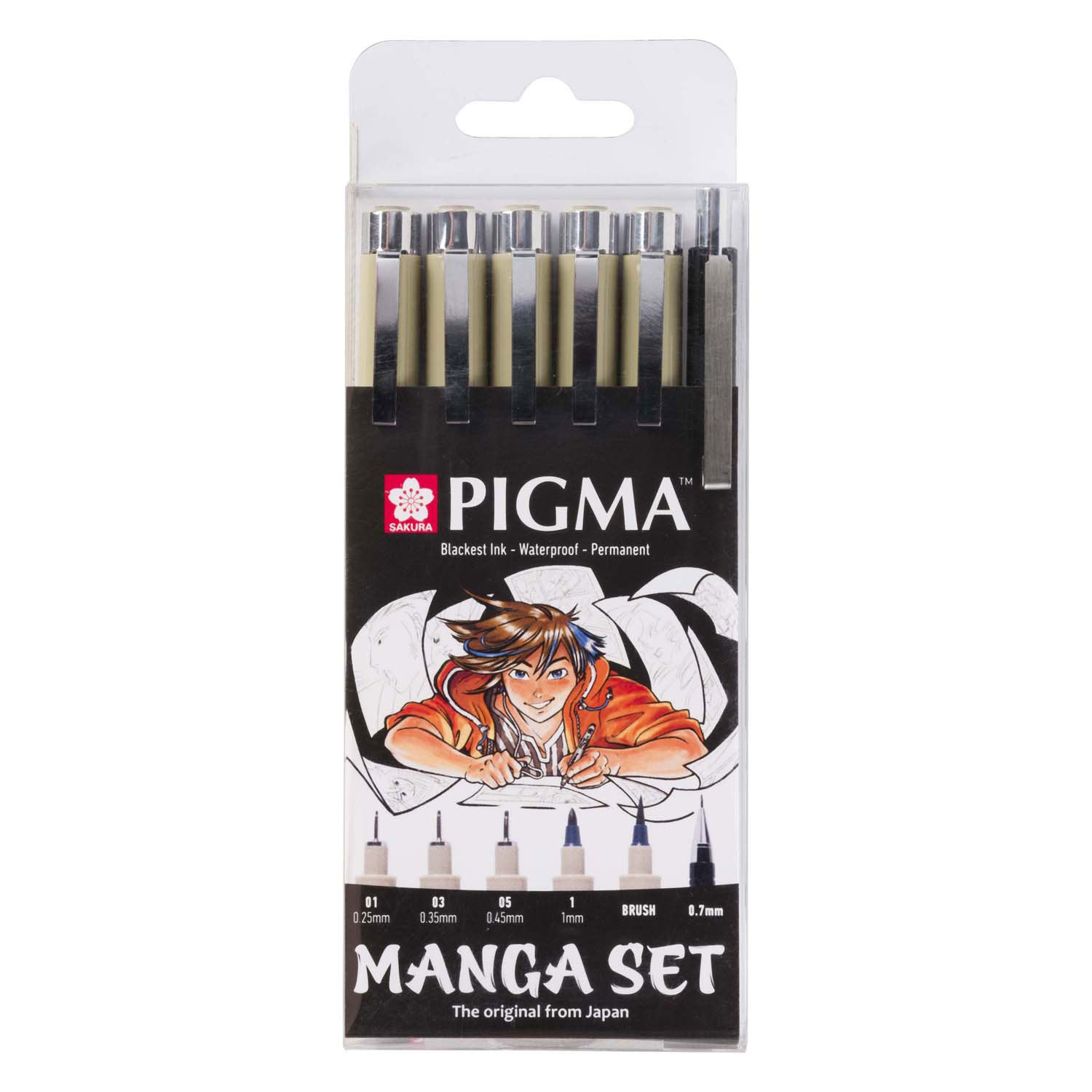 Sakura einzigartige Mangasammlung von 6 Pigma Micron