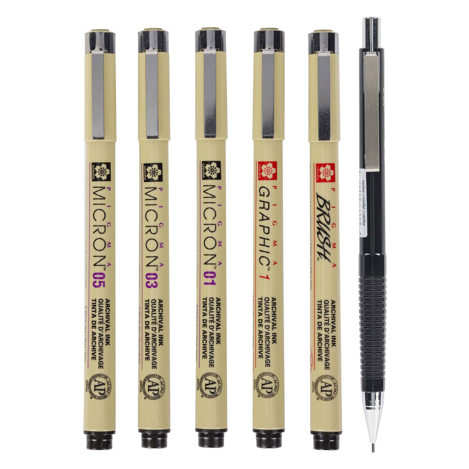 Sakura einzigartige Mangasammlung von 6 Pigma Micron