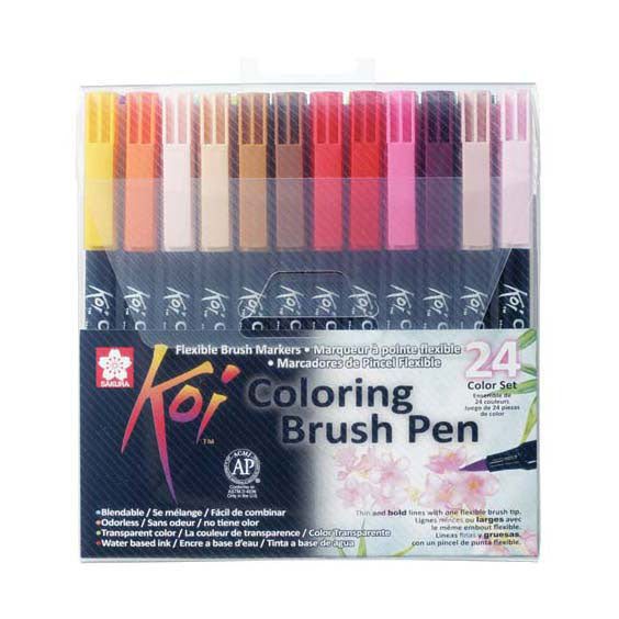 Sakura Koi Malvorlagen Pinsel Set, 24 Farben