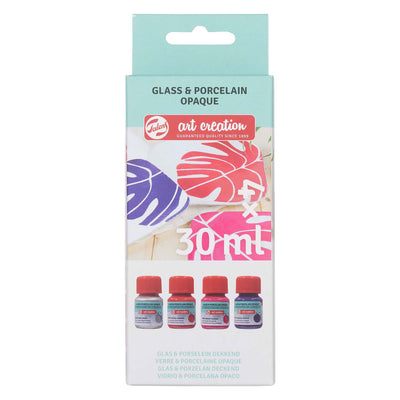 TALENS ART CREATE.GLAS PORZELAN DEGEN 4 x30ML Pink Silber