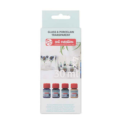 TALENS Art Creation Glass Porzellan Perssp. 4x30ml blau
