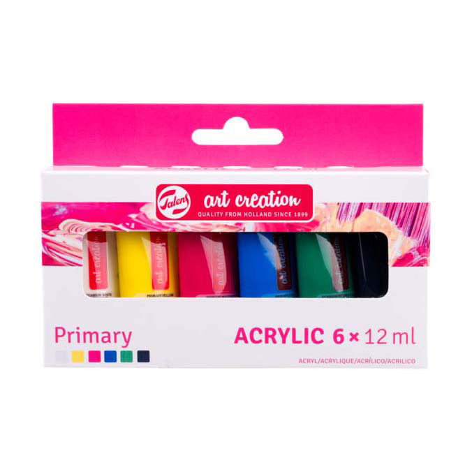 TALENS Art Creation Acrylfarben Set Primär, 6x12ml