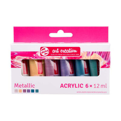 TALENS Art Creation Acrylfarben Set Metallic, 6x12ml