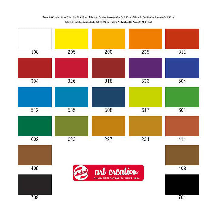 TALENS Art Creation Aquarel Lackierung 24 x12ml