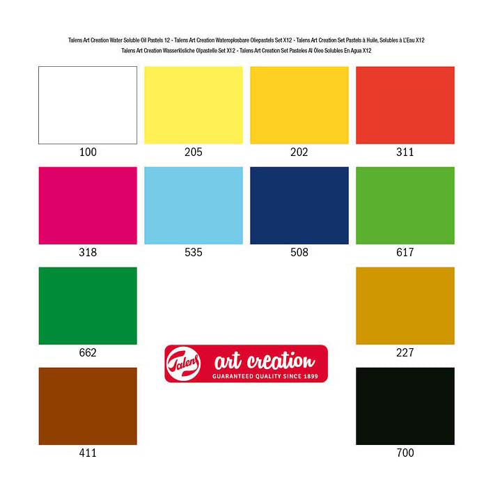 TALENS ART CRAATION WASSERLAUBLICHE OIL PAFELE SET 12