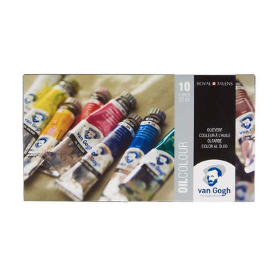 Van Gogh Ölfarbe Basis -Set mit 10 Farben in Röhren von 20 ml