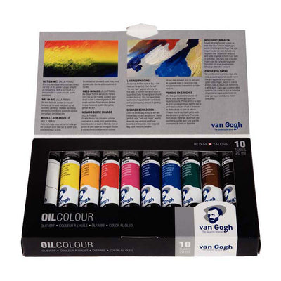 Van Gogh Ölfarbe Basis -Set mit 10 Farben in Röhren von 20 ml