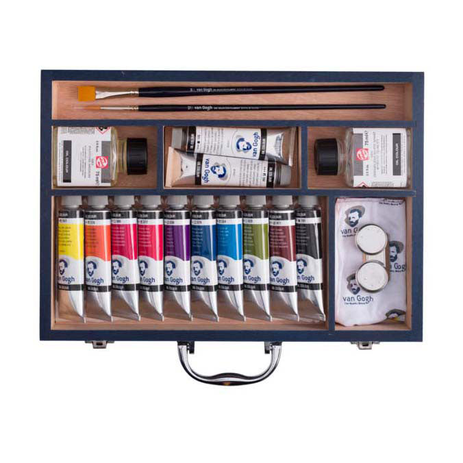 Van Gogh Oil Startersbox XL, 12x40ml und Accessoires
