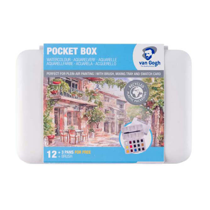 Van Gogh Aquarel Paint Pocket Box Grundfarben