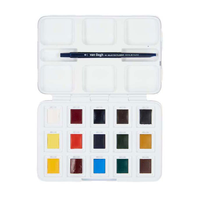 Van Gogh Aquarel Paint Pocket Box Grundfarben