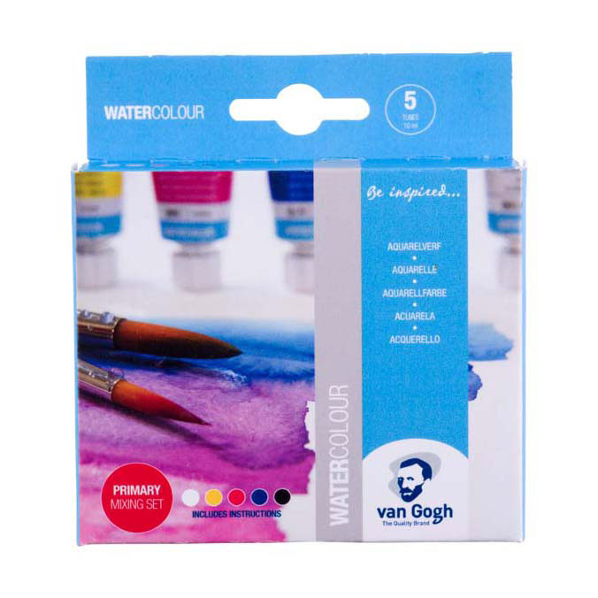 Van Gogh Aquarel Paint Primary Mix Set, 5x10 ml Röhrchen