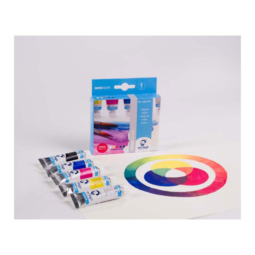 Van Gogh Aquarel Paint Primary Mix Set, 5x10 ml Röhrchen