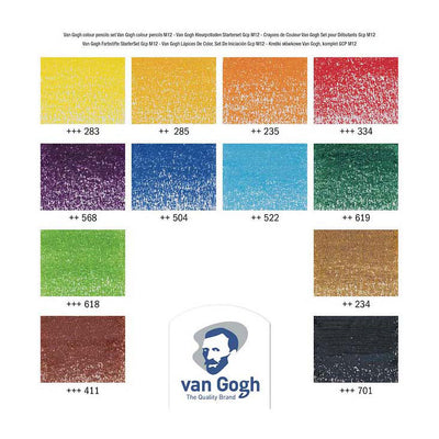 Van Gogh farbige Stifte Starter -Set mit 12 Farben