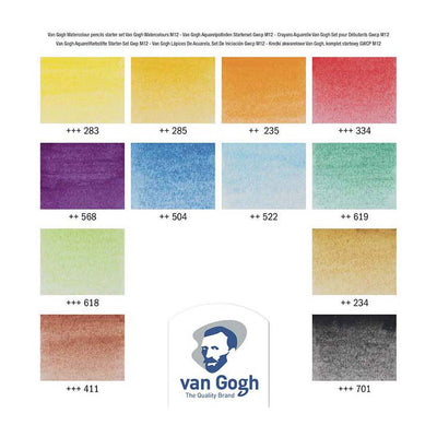 Van Gogh Starter Set Aquarellstifte mit 12 Farben