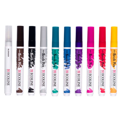 Bruynzeel Ecoline Pinselstift-Set Galaxie, 10 Farben