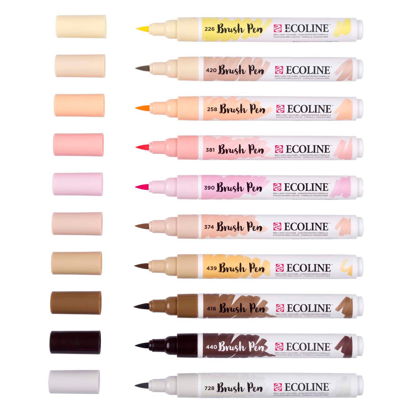 Bruynzeel Ecoline Pinselstift-Set Porträt, 10 Farben