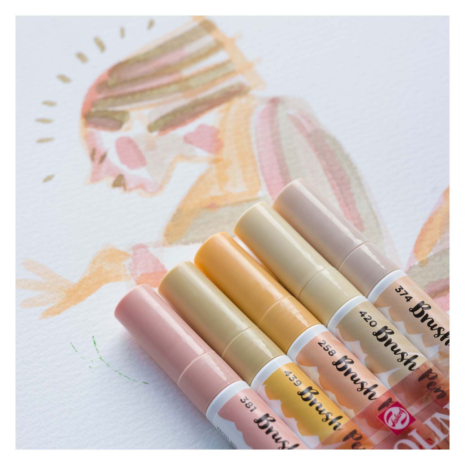 Bruynzeel Ecoline Pinselstift-Set Porträt, 5 Farben